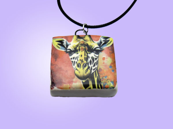 Abstract Girraffe necklace on Purple rectangle copy