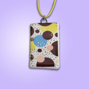 Circle Celebration Rectangular Pendant on Purple copy