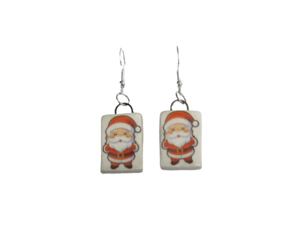 Santa ear rings - white background