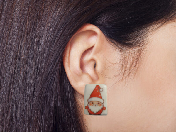 Santa's Face post earring - mockup copy