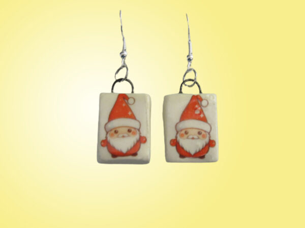 Santa's Face - yellow background