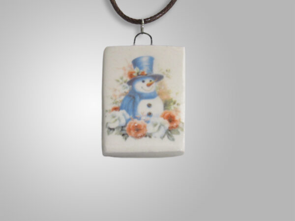 Snowman blue hat scarf- 2700x2025 - gray bacjground