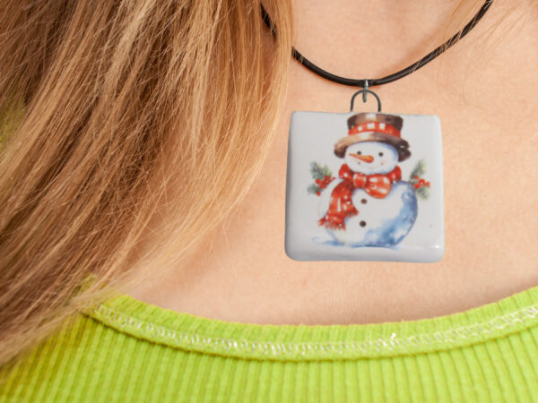 Snowman carrot nose - Necklace mockup 1 copy