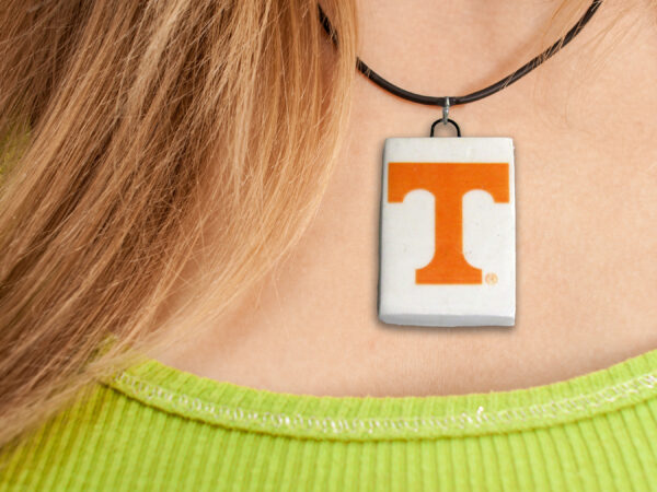 Orange Power t on white rectangle - Necklace mockup copy