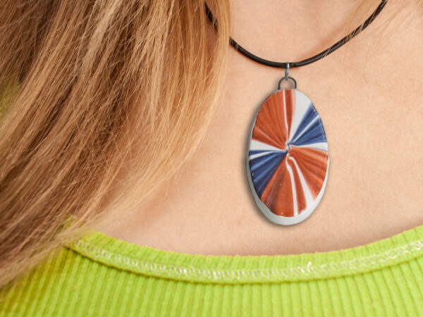 Red white blue burst - Necklace mockup 1 copy