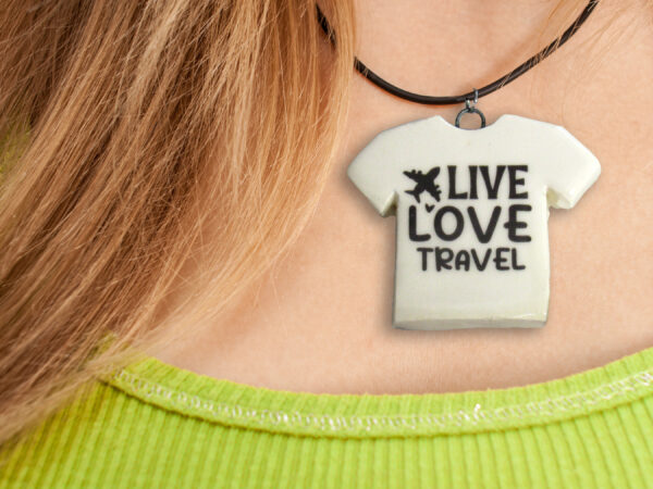 Live Love Travel - Necklace mockup