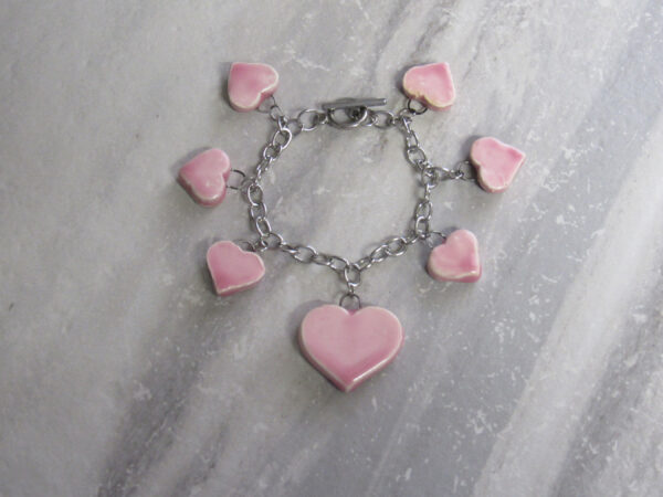 Pink heart bracelet - marble 2 - IMG_9267