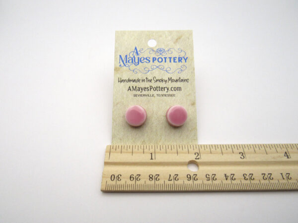 Round Pink Circle studs with ruler - IMG_8439