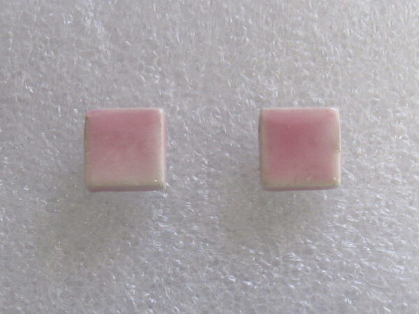 Medium pink stud earrings on texture - IMG_9327 copy