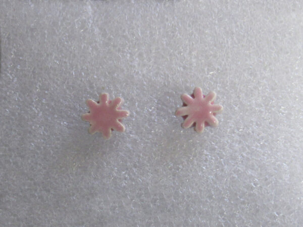 Pink Burst Post Earrings on texture - IMG_9330 copy